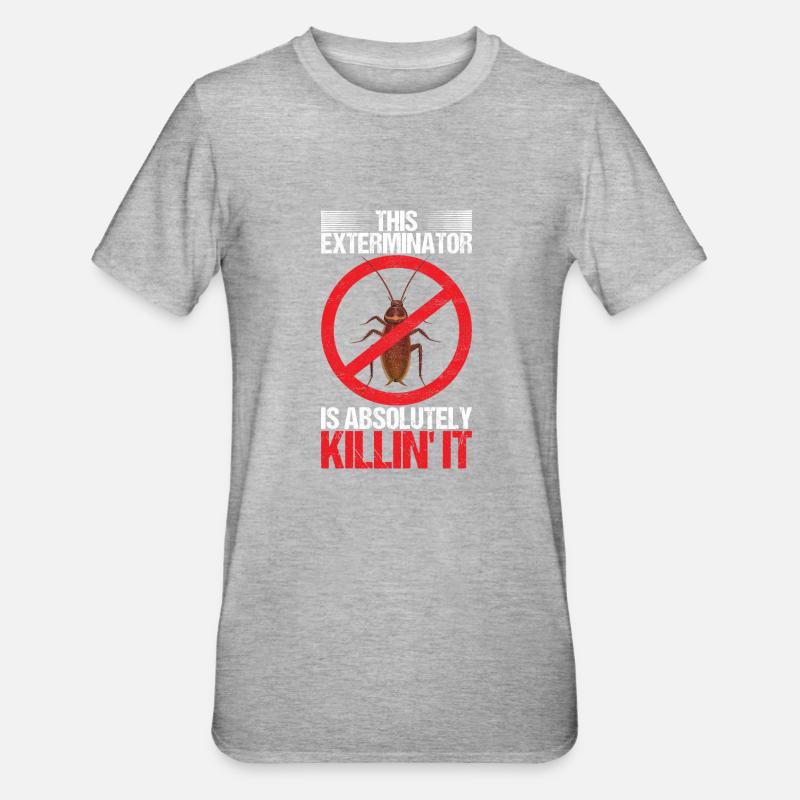 Schädlingsbekämpfung Kammerjäger - Unisex Polycotton T-Shirt - Grau meliert