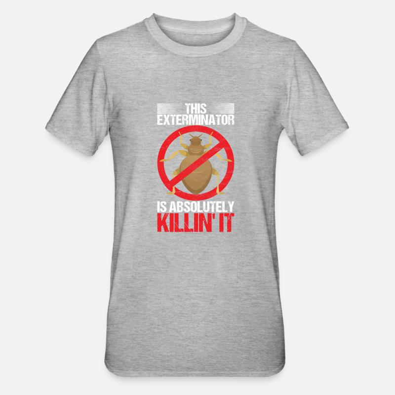 Pest Control Exterminator - Unisex Polycotton T-Shirt - heather grey