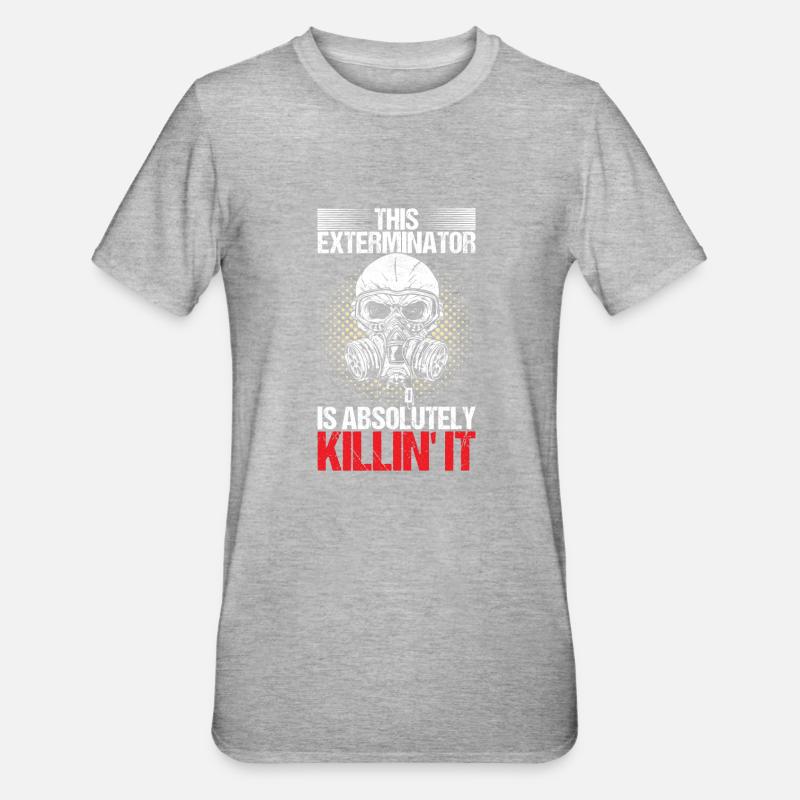 Schädlingsbekämpfung Kammerjäger - Unisex Polycotton T-Shirt - Grau meliert