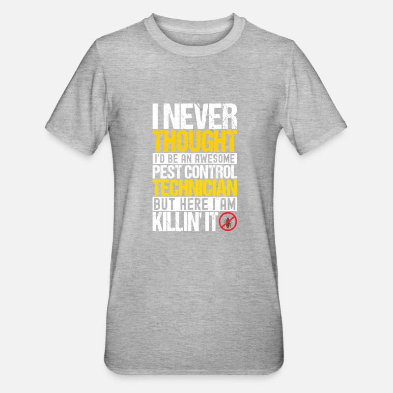 Schädlingsbekämpfung Kammerjäger - Unisex Polycotton T-Shirt - Grau meliert