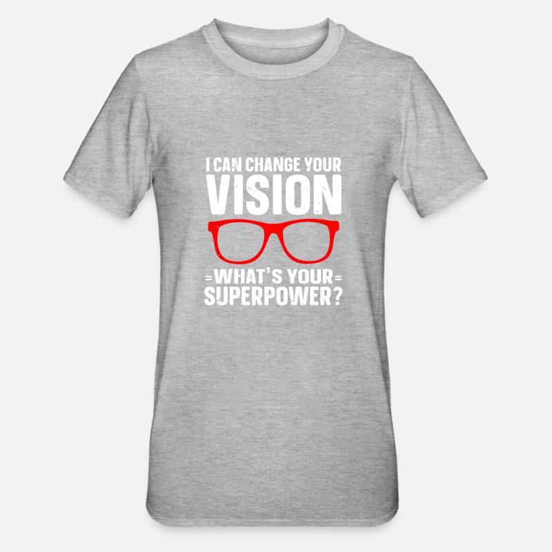 Optométriste Opticien Optométrie - T-shirt polycoton Unisexe - gris chiné