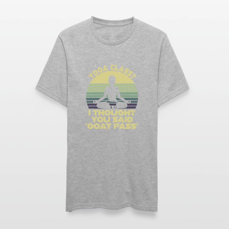 Yogastunde oder Ziegenpass Unisex Polycotton T-Shirt