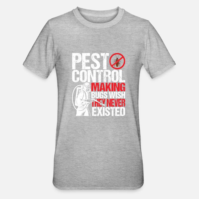 Pest Control Exterminators - Unisex Polycotton T-Shirt - heather grey