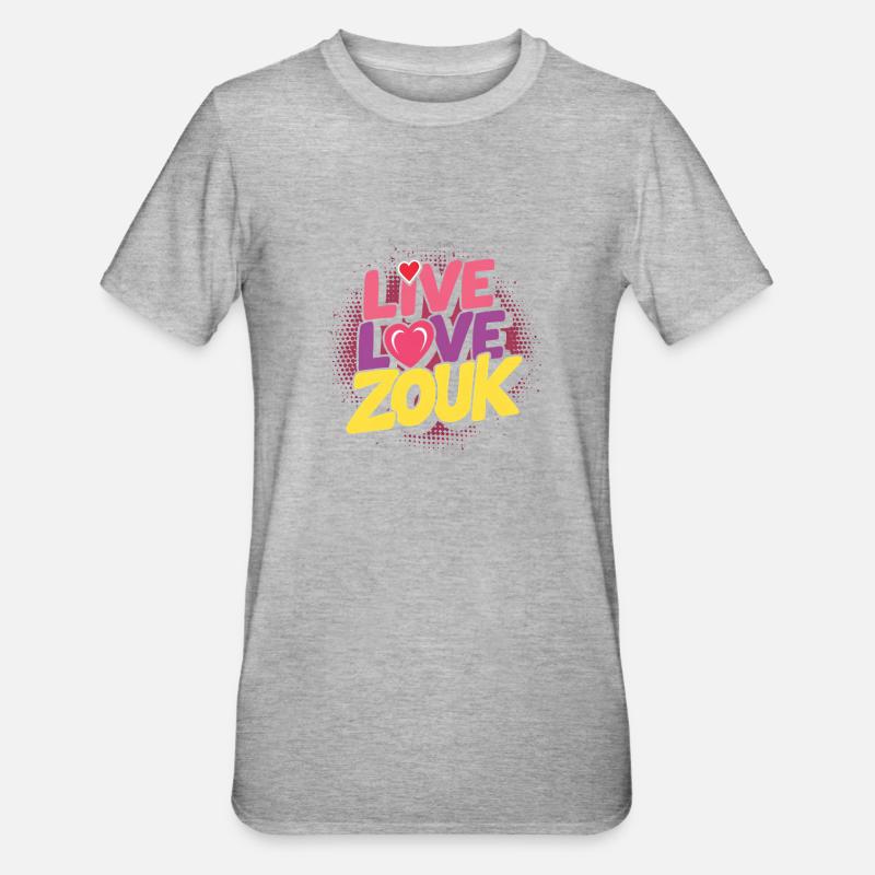 Zouk Dance Gift - Unisex Polycotton T-Shirt - heather grey
