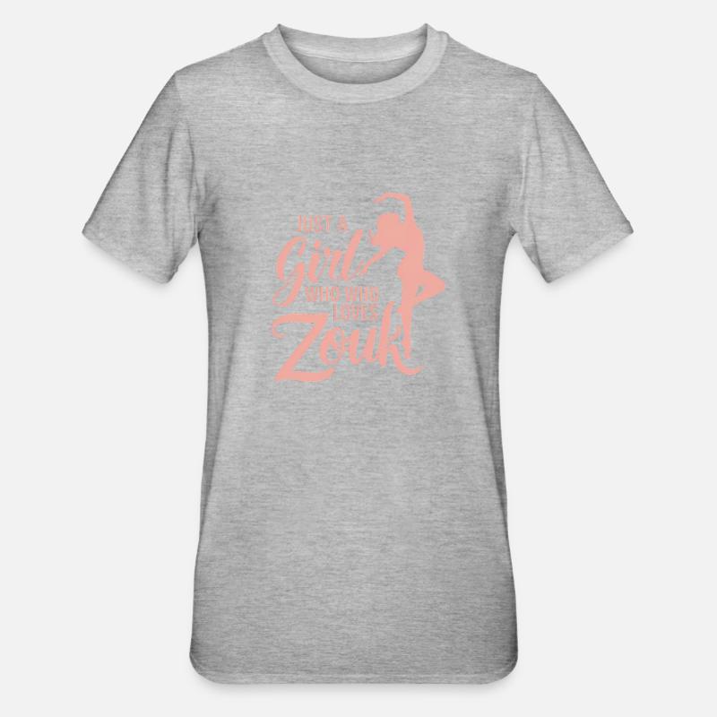 Cadeau de danse Zouk - T-shirt polycoton Unisexe - gris chiné