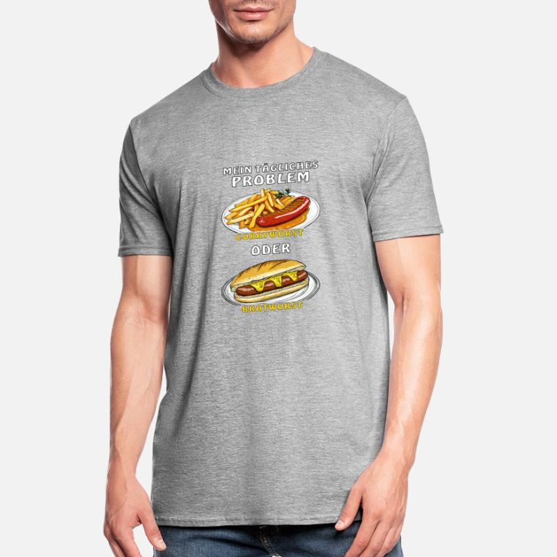 MEIN PROBLEM CURRYWURST ODER BRATWURST Unisex Polycotton T-Shirt
