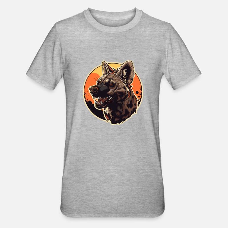 Erdwölfe Erdwolf - Unisex Polycotton T-Shirt - Grau meliert