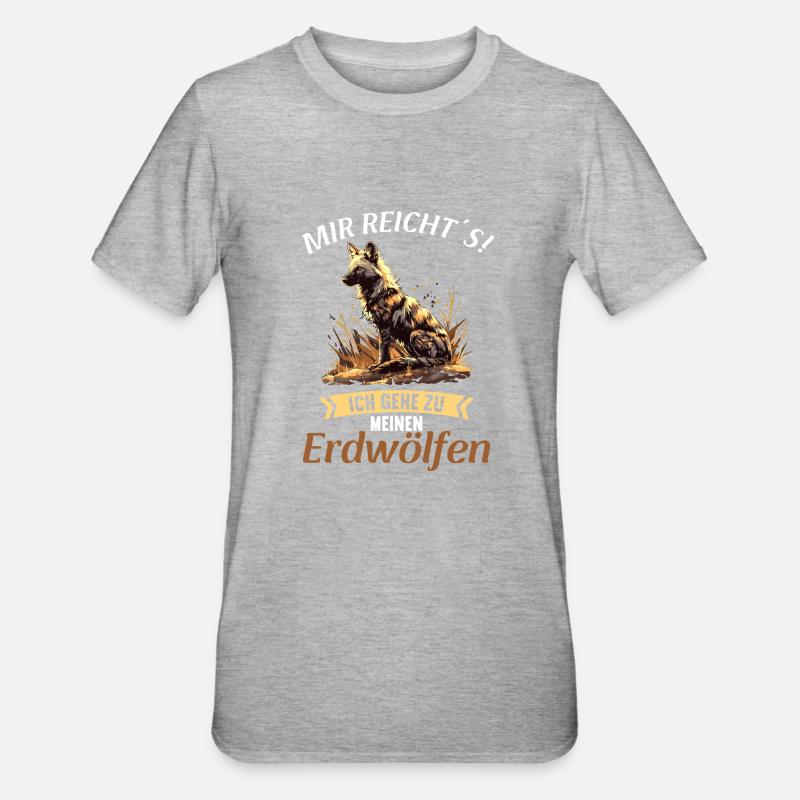 Erdwölfe Erdwolf - Unisex Polycotton T-Shirt - Grau meliert