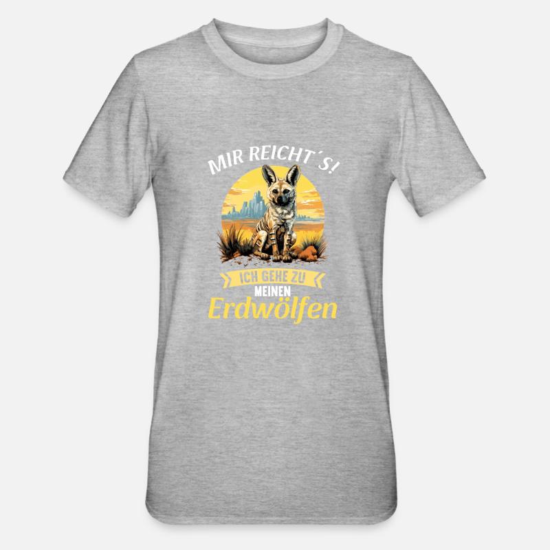Erdwölfe Erdwolf - Unisex Polycotton T-Shirt - Grau meliert