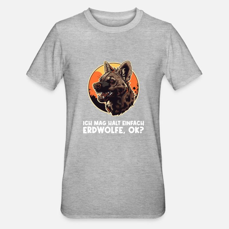 Erdwölfe Erdwolf - Unisex Polycotton T-Shirt - Grau meliert