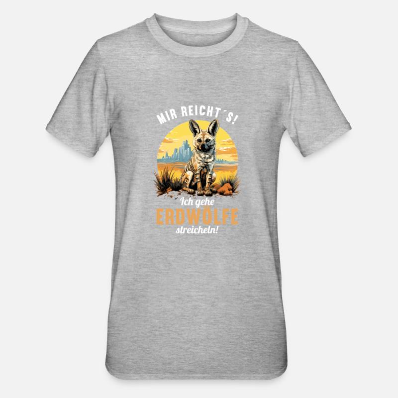 Erdwölfe Erdwolf - Unisex Polycotton T-Shirt - Grau meliert