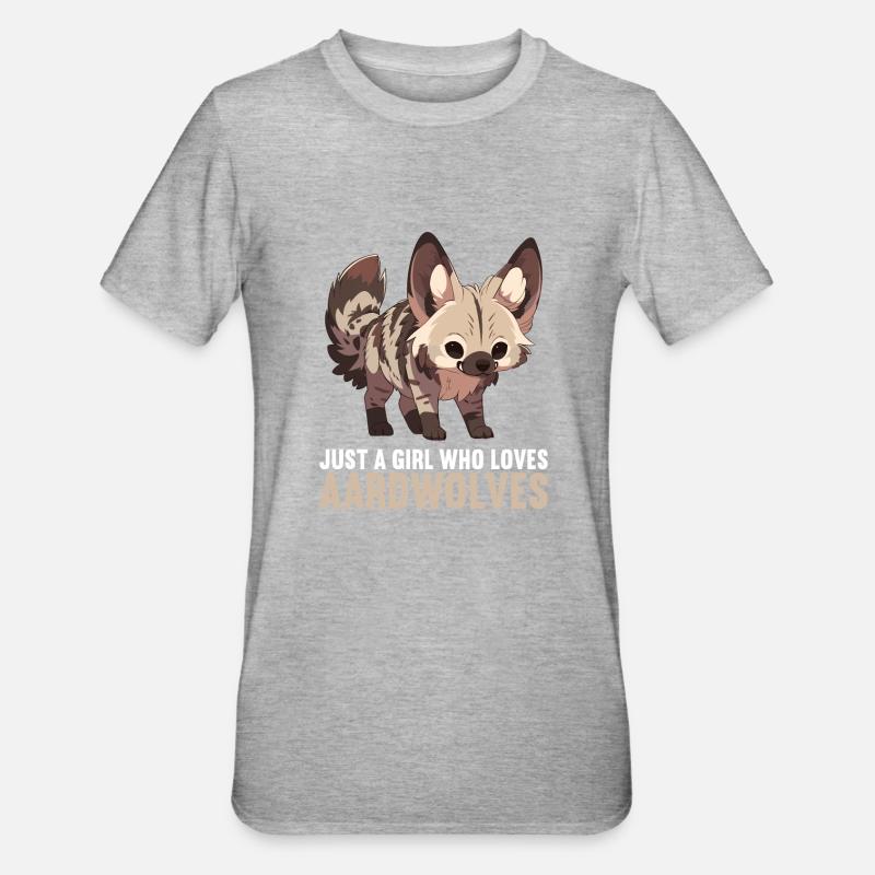 Loups d’Aardwolf - T-shirt polycoton Unisexe - gris chiné