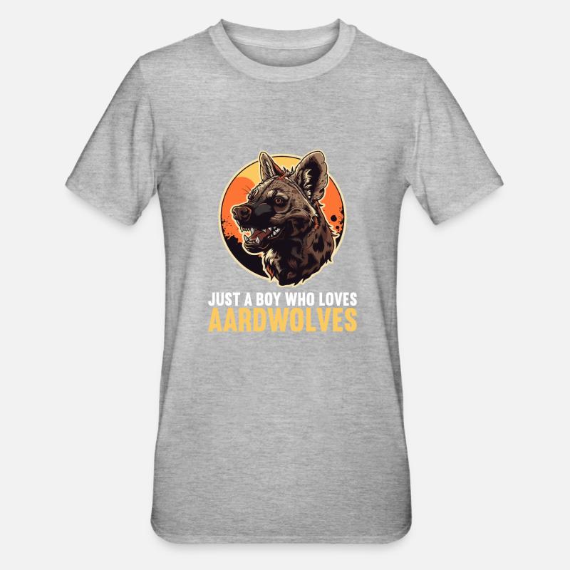 Loups d’Aardwolf - T-shirt polycoton Unisexe - gris chiné