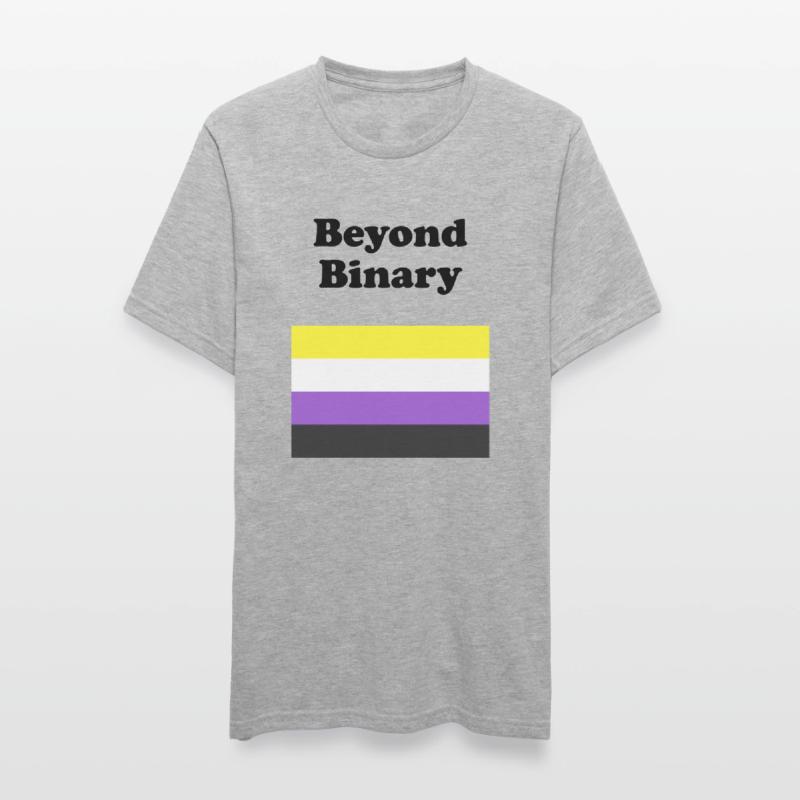 Non Binary Flag Beyond Binary Unisex Polycotton T-Shirt