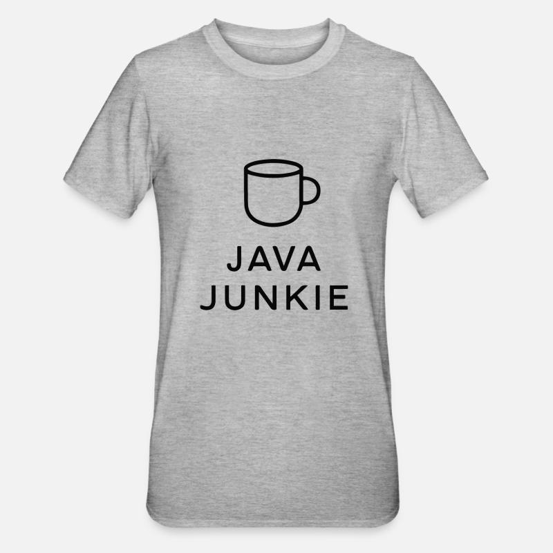 JAVA JUNKIE - T-shirt polycoton Unisexe - gris chiné