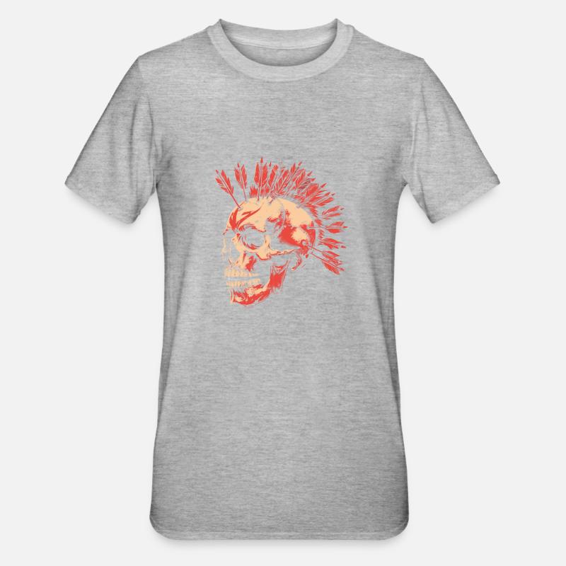 Bogenjagd Bogenjäger Iroquois - Unisex Polycotton T-Shirt - Grau meliert