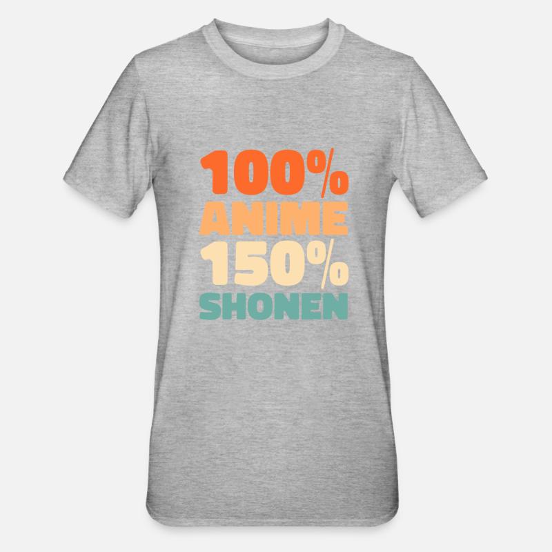 Anime Manga - Unisex Polycotton T-Shirt - heather grey