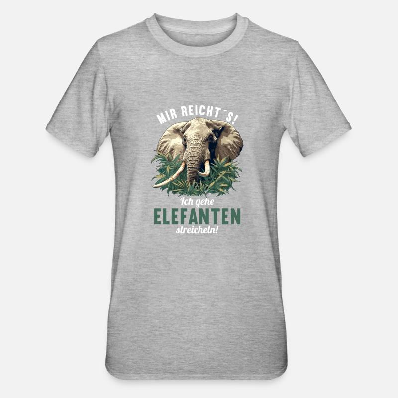 Elephant Elephant - Unisex Polycotton T-Shirt - heather grey