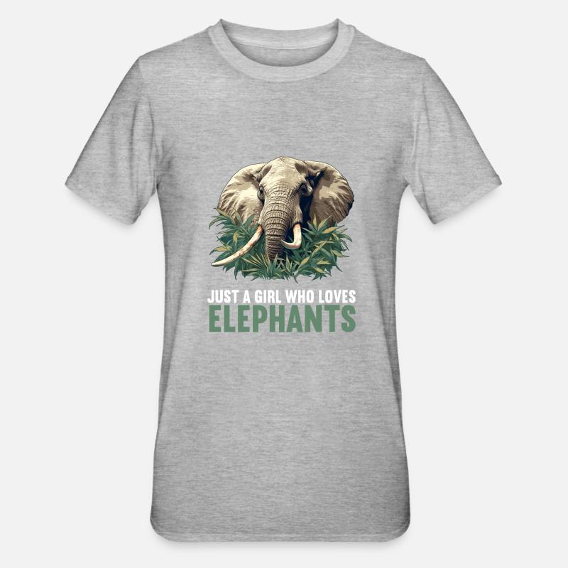 Éléphant Éléphant - T-shirt polycoton Unisexe - gris chiné