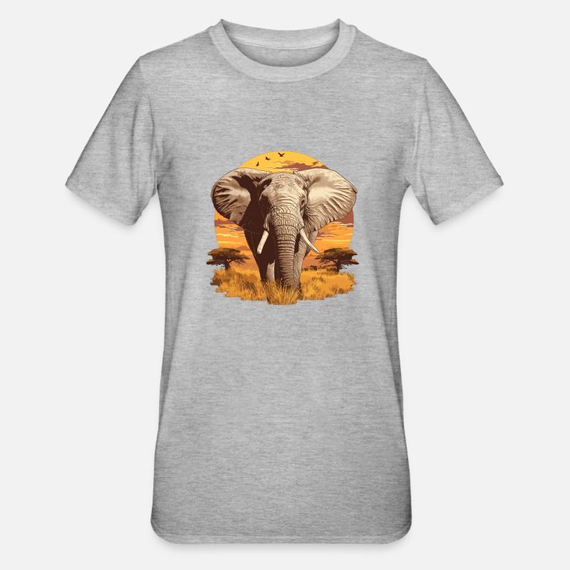 Elephant Elephant - Unisex Polycotton T-Shirt - heather grey