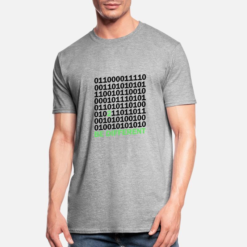 Cadeau Be Different Binary Code Nerd T-shirt polycoton Unisexe