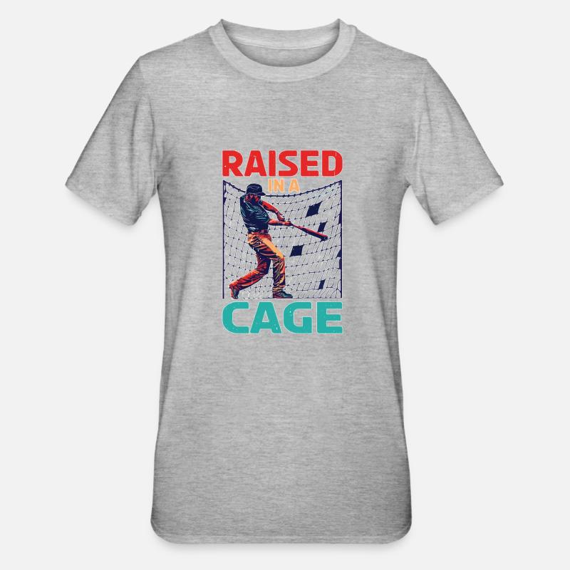 Élevé dans une cage 26 - T-shirt polycoton Unisexe - gris chiné