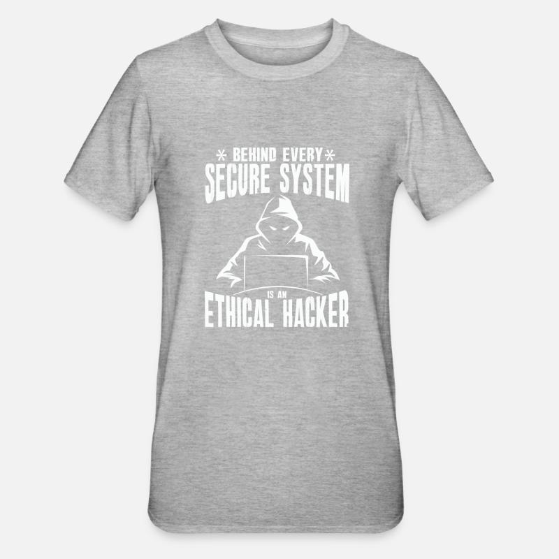 Ethical Hacker Cybersecurity Expertise - Unisex Polycotton T-Shirt - heather grey