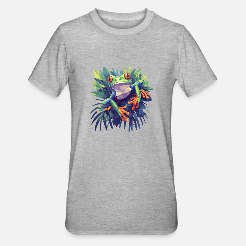 Rainette Baumfrösche Baumfrosch - T-shirt polycoton Unisexe - gris chiné