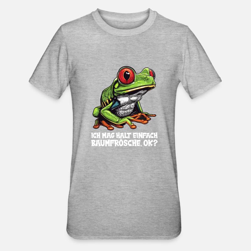 Rainette Baumfrösche Baumfrosch - T-shirt polycoton Unisexe - gris chiné