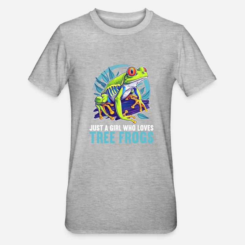 Rainette Baumfrösche Baumfrosch - T-shirt polycoton Unisexe - gris chiné