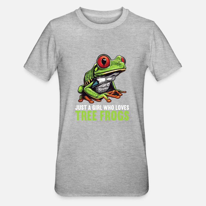 Tree Frog Baumfrösche Baumfrosch - Unisex Polycotton T-Shirt - heather grey