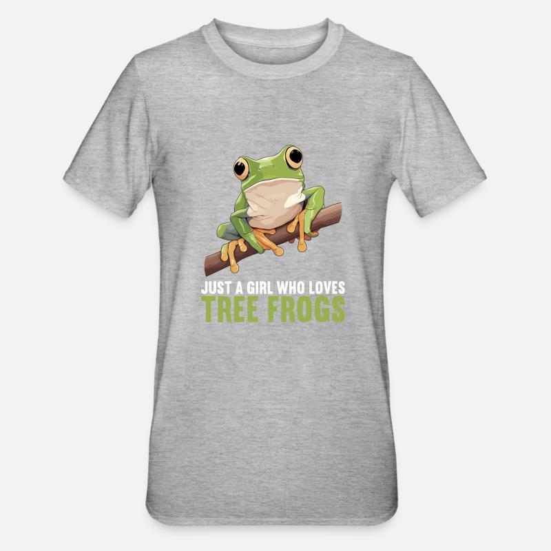 Rainette Baumfrösche Baumfrosch - T-shirt polycoton Unisexe - gris chiné