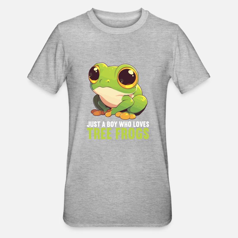 Rainette Baumfrösche Baumfrosch - T-shirt polycoton Unisexe - gris chiné