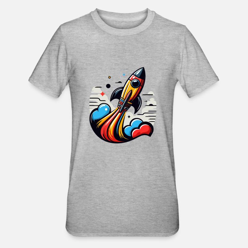 FUSÉE - T-shirt polycoton Unisexe - gris chiné