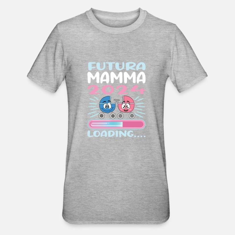 Super Mamma 2024 Loading - Unisex Polycotton T-Shirt - heather grey