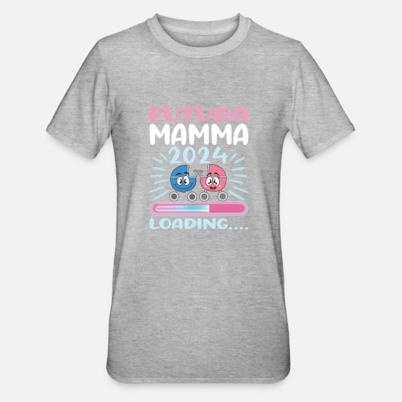 Super Mamma 2024 Loading - Unisex Polycotton T-Shirt - heather grey