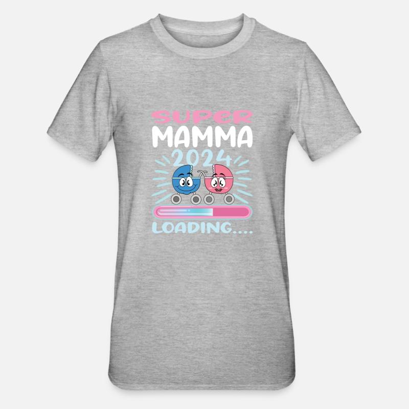 Super Mamma 2024 Loading - Unisex Polycotton T-Shirt - heather grey
