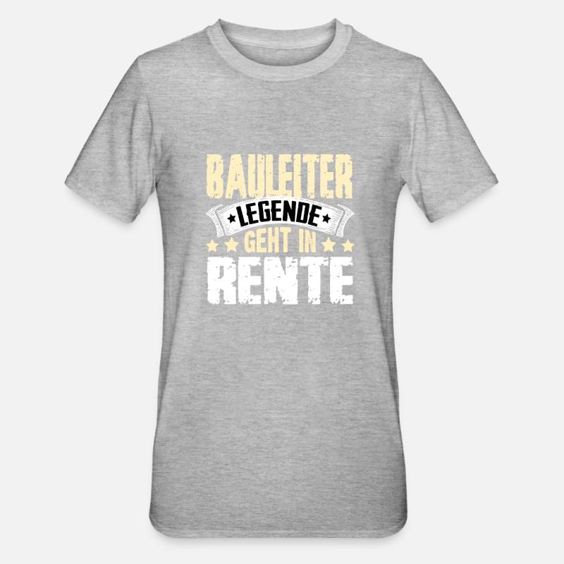 Construction manager legend retires - Unisex Polycotton T-Shirt - heather grey