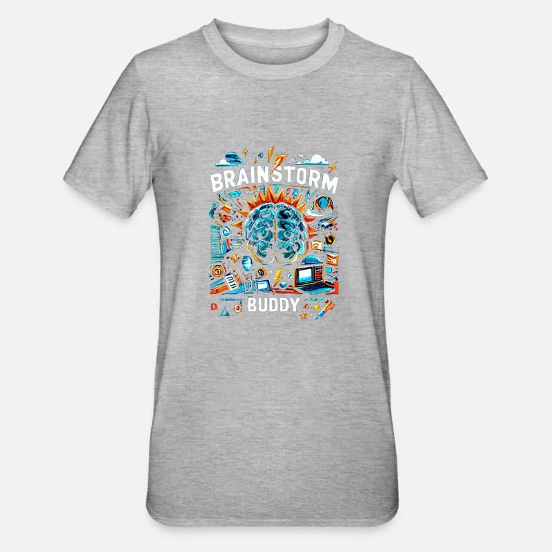 Brainstorm Buddy 12 - Unisex Polycotton T-Shirt - heather grey