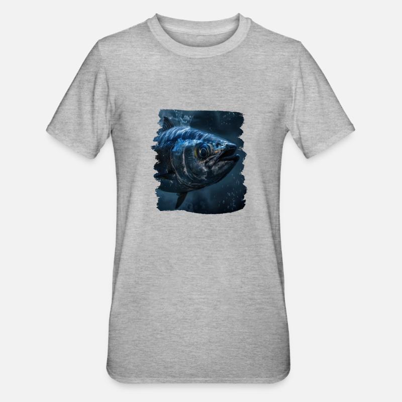 Thon Thunfische Thunfisch - T-shirt polycoton Unisexe - gris chiné