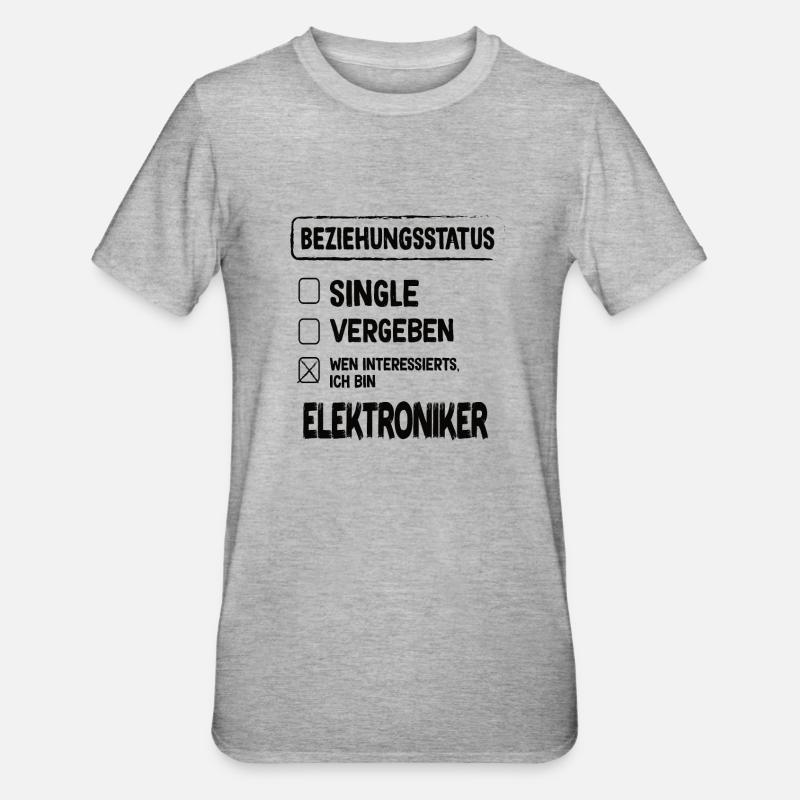 Electronics Technician Relationship Status - Unisex Polycotton T-Shirt - heather grey
