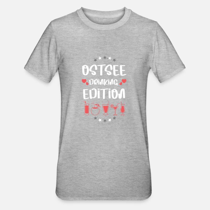 Ostsee Drinking Team - Unisex Polycotton T-Shirt - Grau meliert