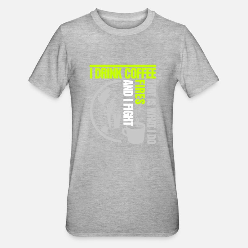 Pompier Jeune pompier Pompier - T-shirt polycoton Unisexe - gris chiné