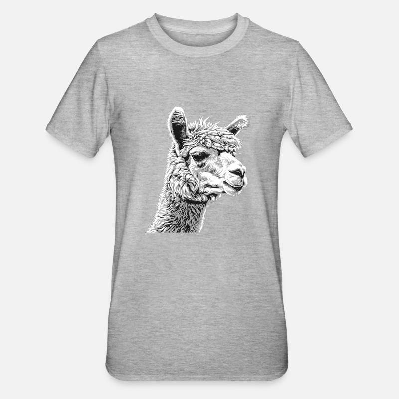 Alpaca Alpacas Alpaca - Unisex Polycotton T-Shirt - heather grey