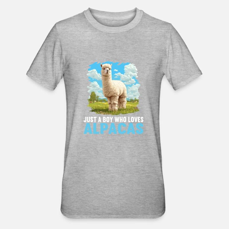 Alpaca Alpacas Alpaca - Unisex Polycotton T-Shirt - heather grey