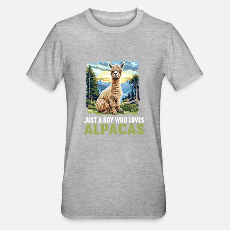 Alpaca Alpacas Alpaca - Unisex Polycotton T-Shirt - heather grey