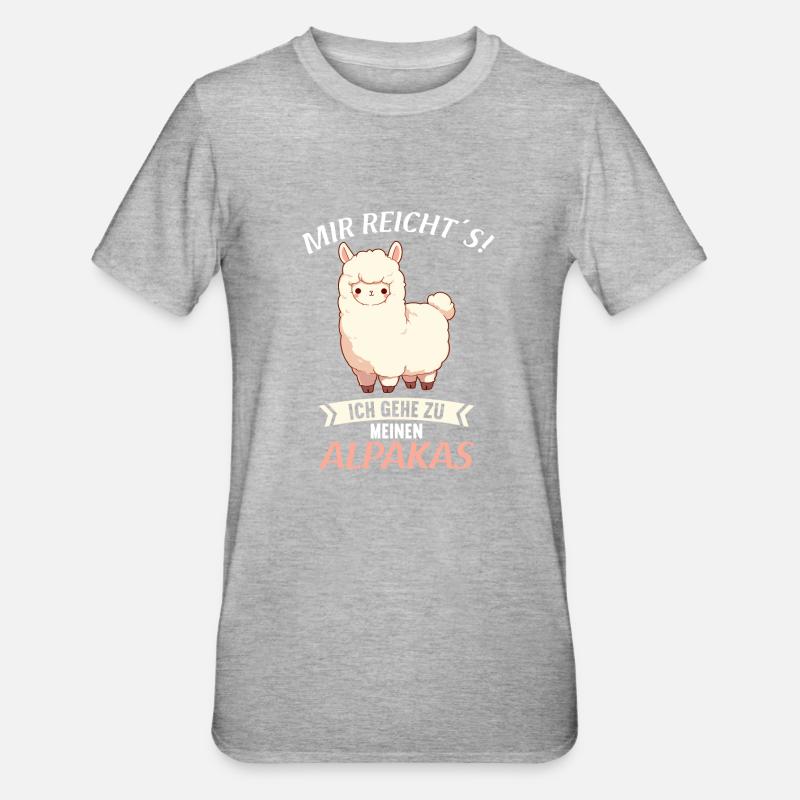 Alpaca Alpacas Alpaca - Unisex Polycotton T-Shirt - heather grey