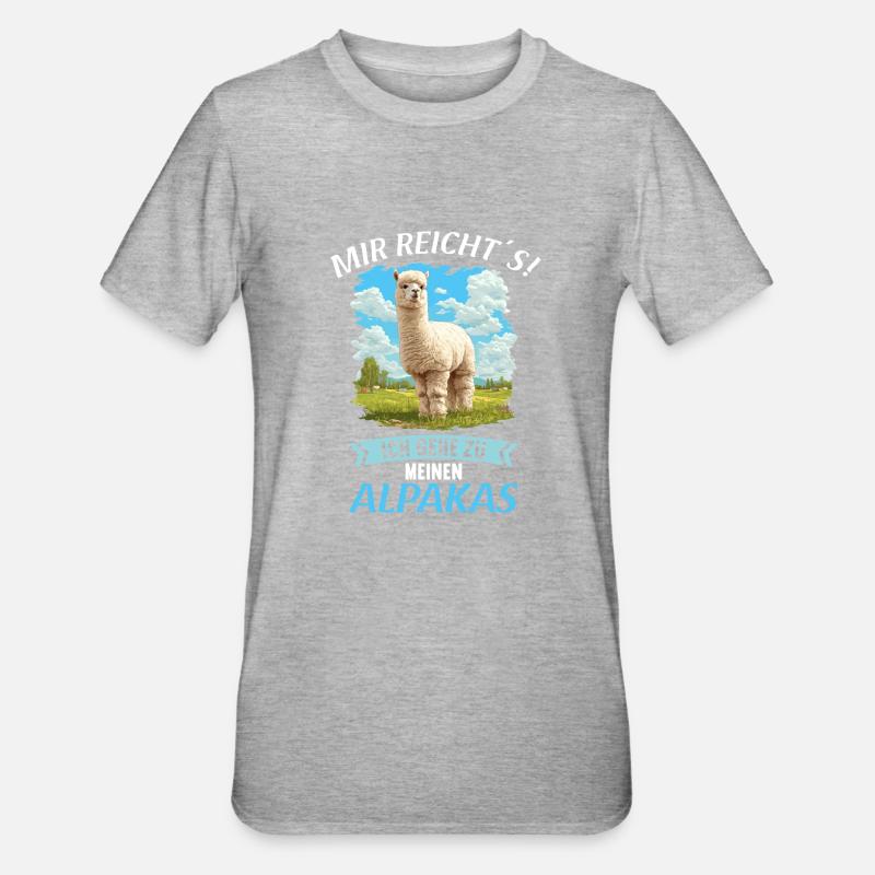 Alpaca Alpacas Alpaca - Unisex Polycotton T-Shirt - heather grey