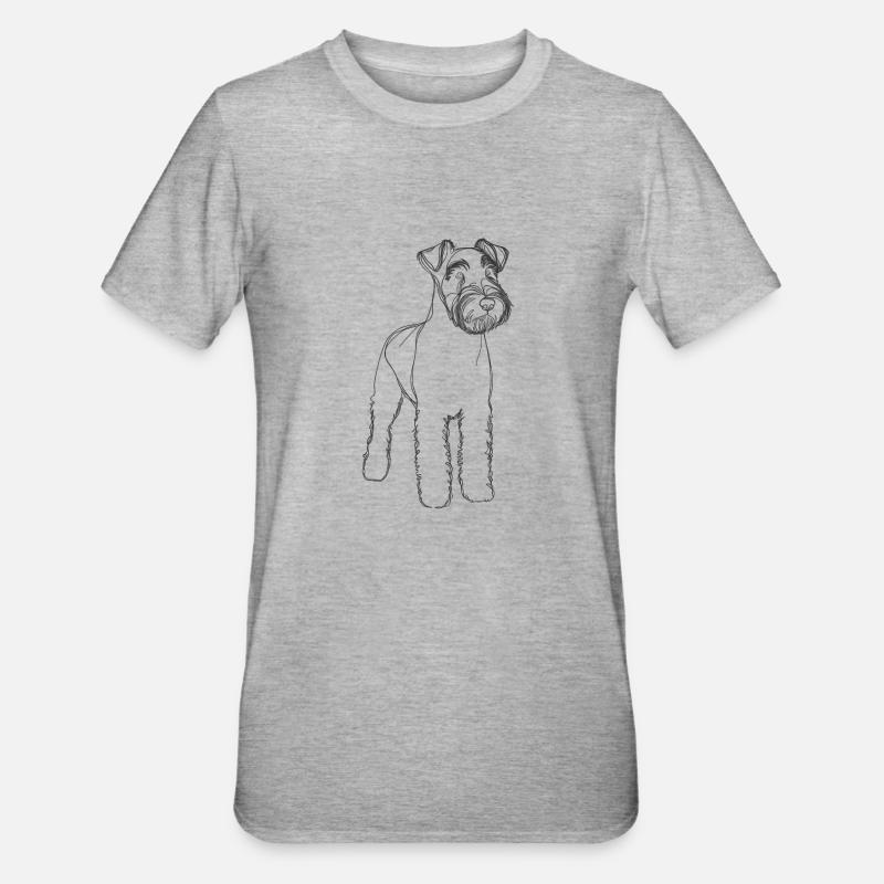Terriers terriers bleus Kerry - T-shirt polycoton Unisexe - gris chiné