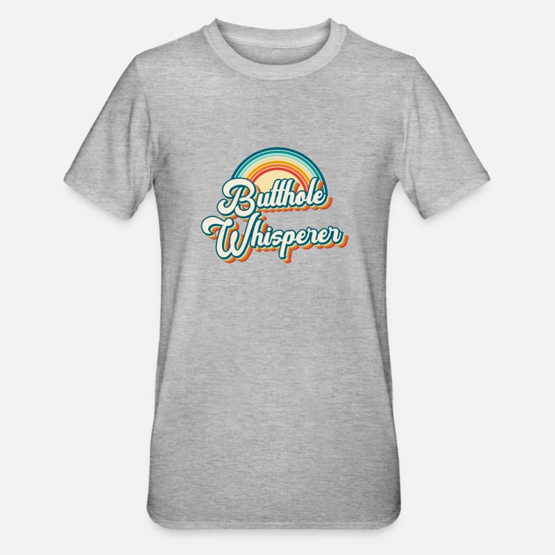 Arschloch-Flüsterer - Unisex Polycotton T-Shirt - Grau meliert